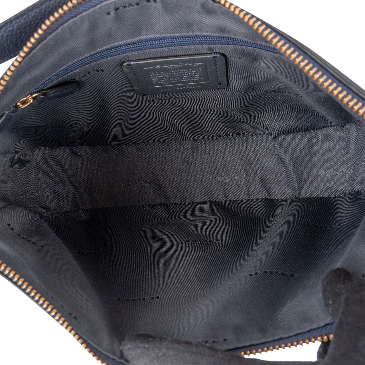 Coach Coach Pebbled Leather Small Mia Shoulder Bag Navy