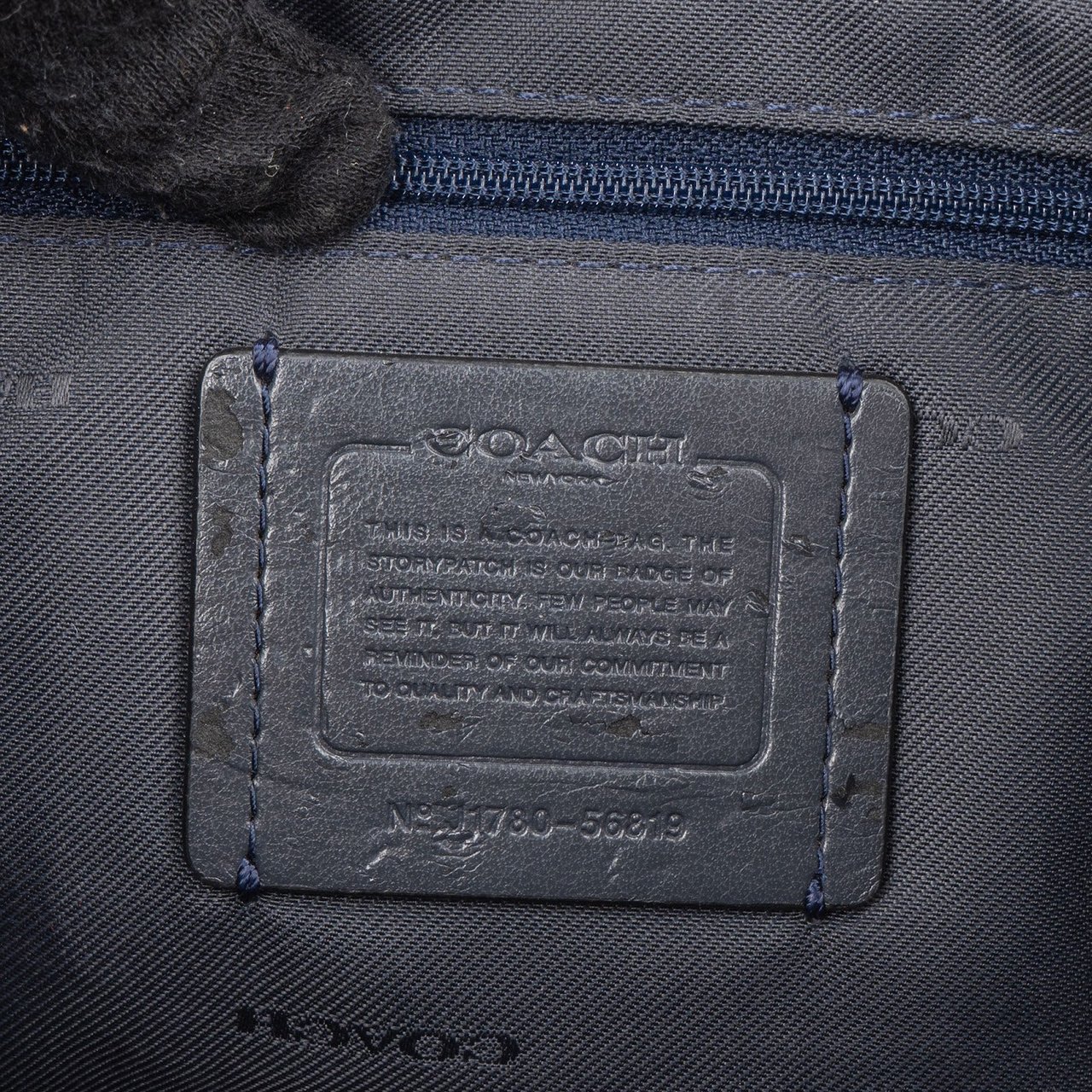 Coach Coach Pebbled Leather Small Mia Shoulder Bag Navy