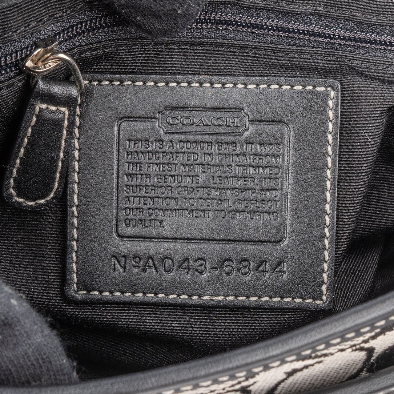 Coach Monogram Signature Double Buckle Flap Mini Crossbody Bag Zwart