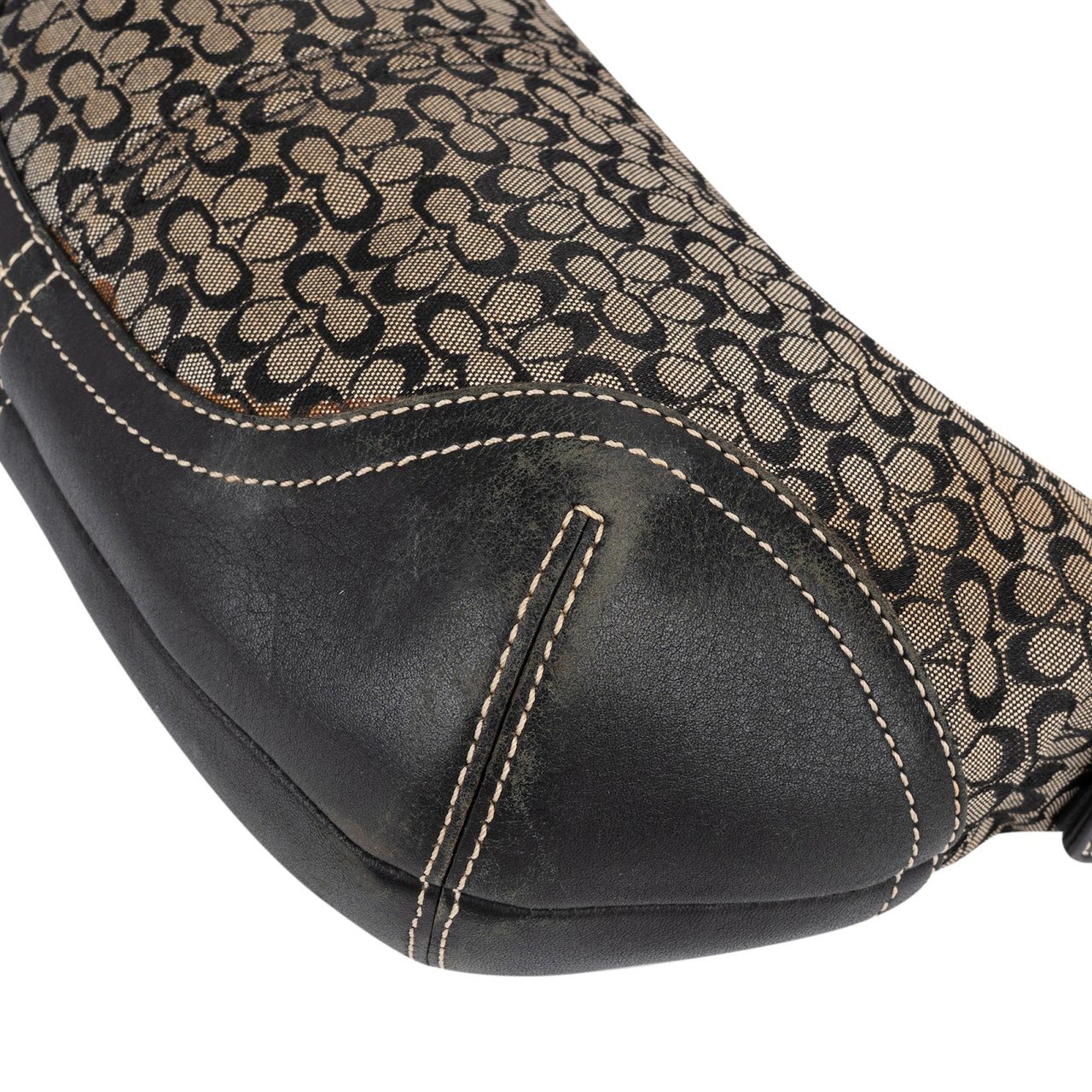 Coach Coach Mini Monogram Signature Small Pouch Shoulder Bag Zwart