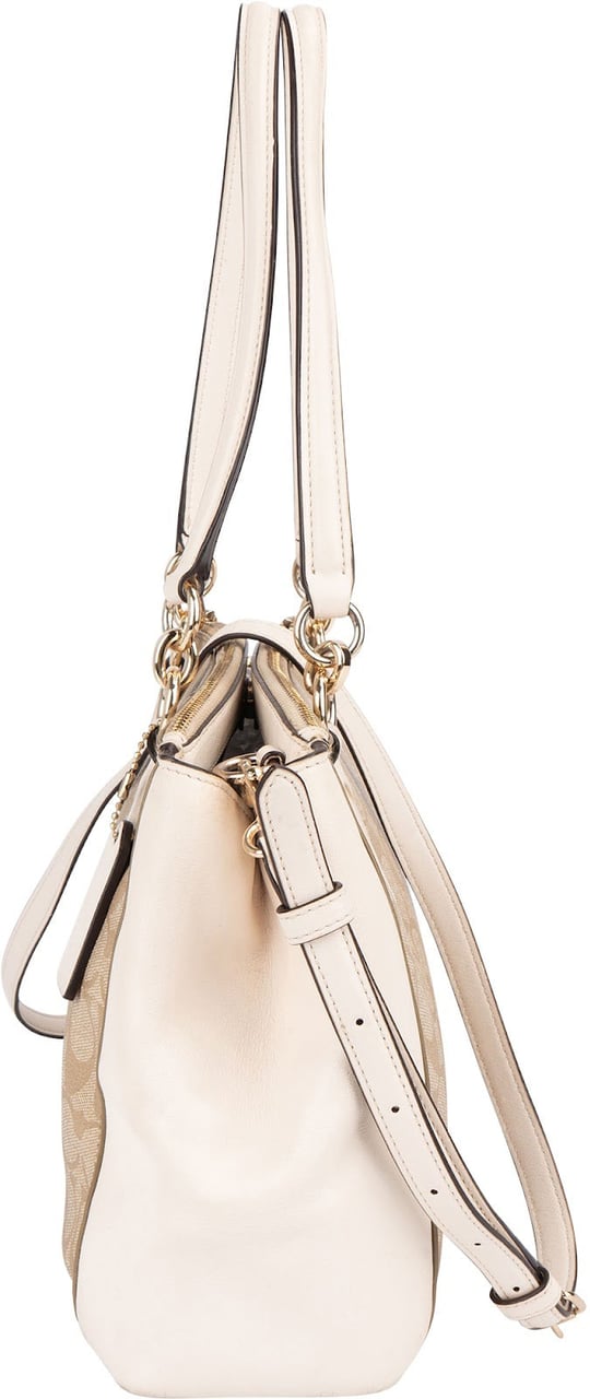 Coach Coach Monogram Signature Christie Carryall Satchel Shoulder Bag Beige