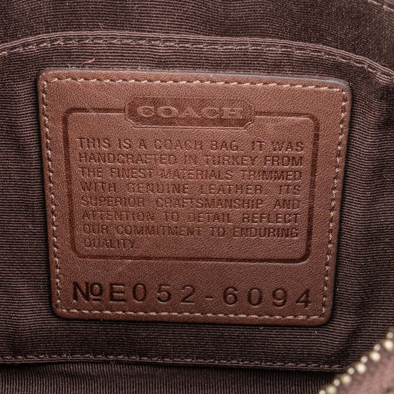 Coach Coach Monogram Signature Jacquard Demi Handbag Bruin