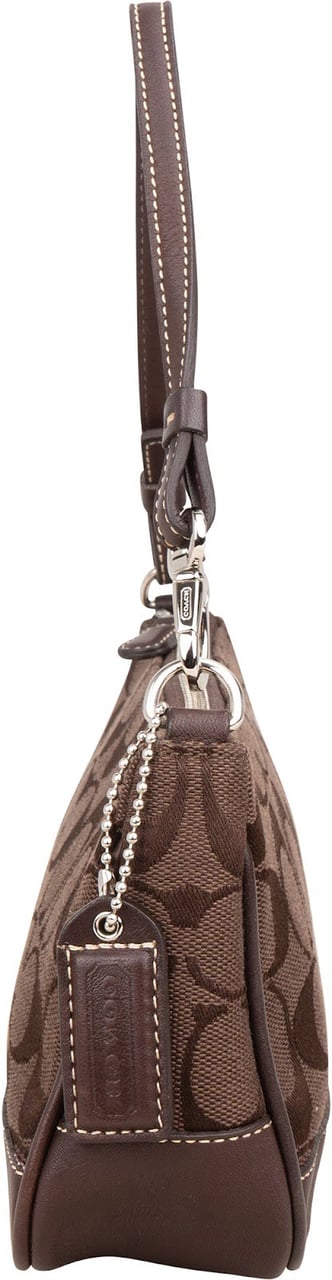 Coach Coach Monogram Signature Jacquard Demi Handbag Bruin