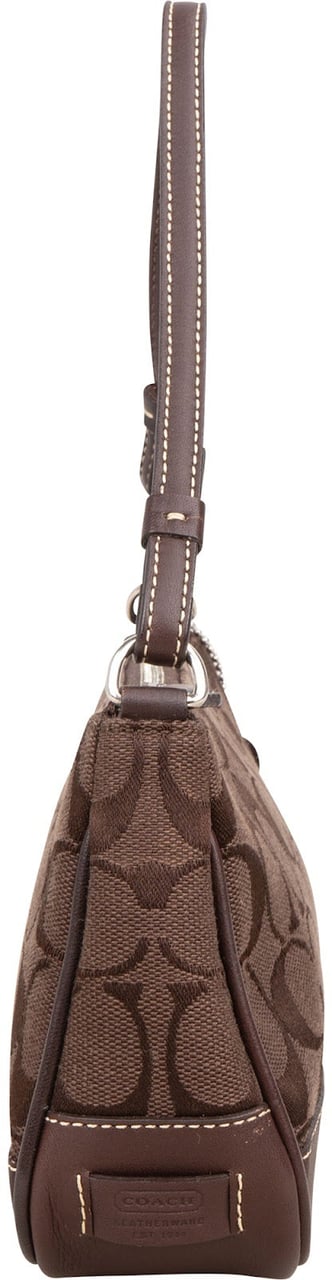 Coach Coach Monogram Signature Jacquard Demi Handbag Bruin