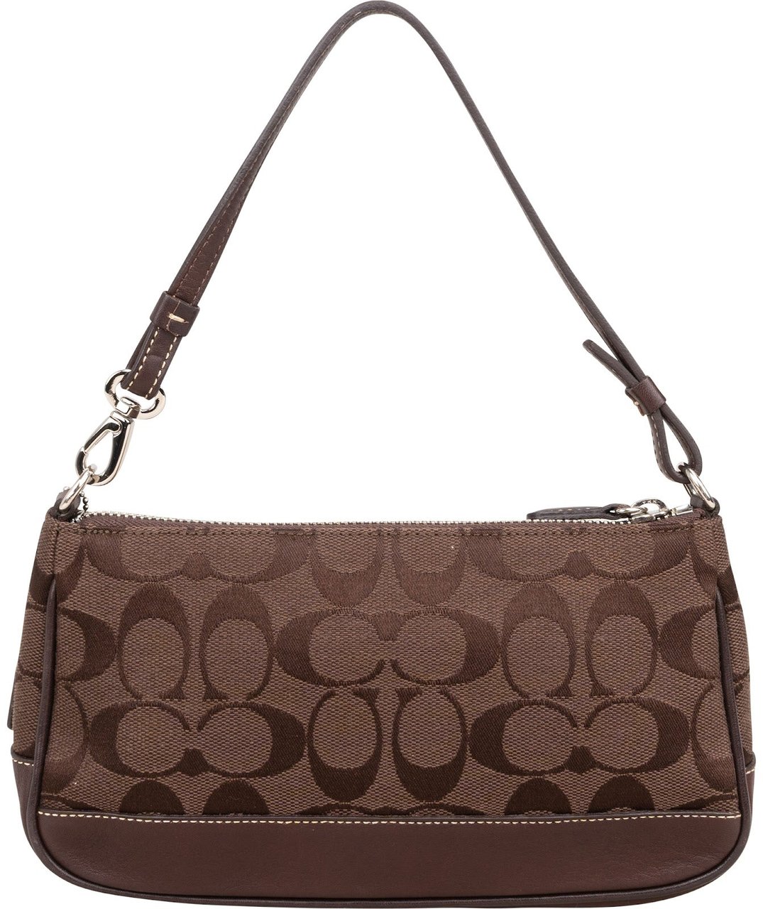 Coach Coach Monogram Signature Jacquard Demi Handbag Bruin