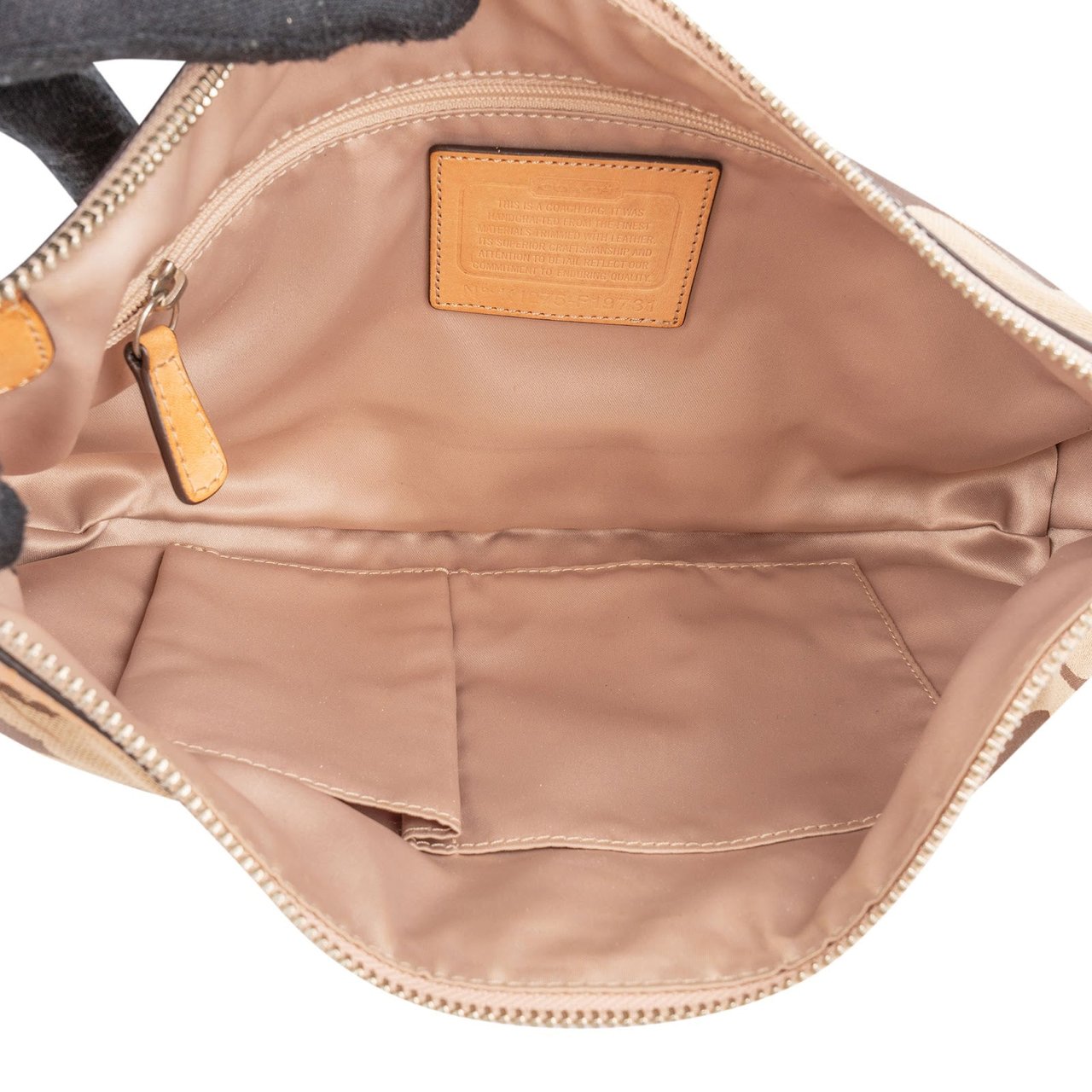 Coach Coach Monogram Signature Soho Small Hobo Crossbody Bag Beige