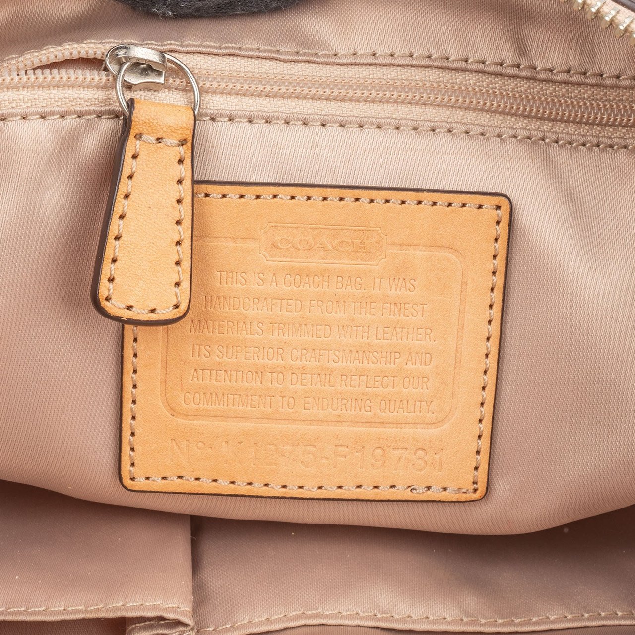 Coach Coach Monogram Signature Soho Small Hobo Crossbody Bag Beige