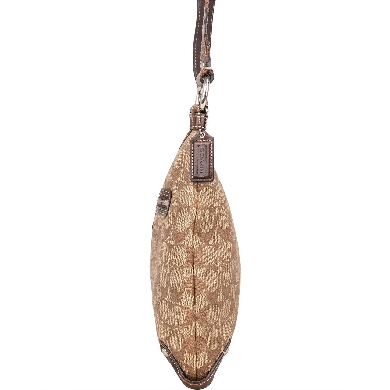 Coach Monogram Signature Canvas Duffle Crossbody Bag Bruin