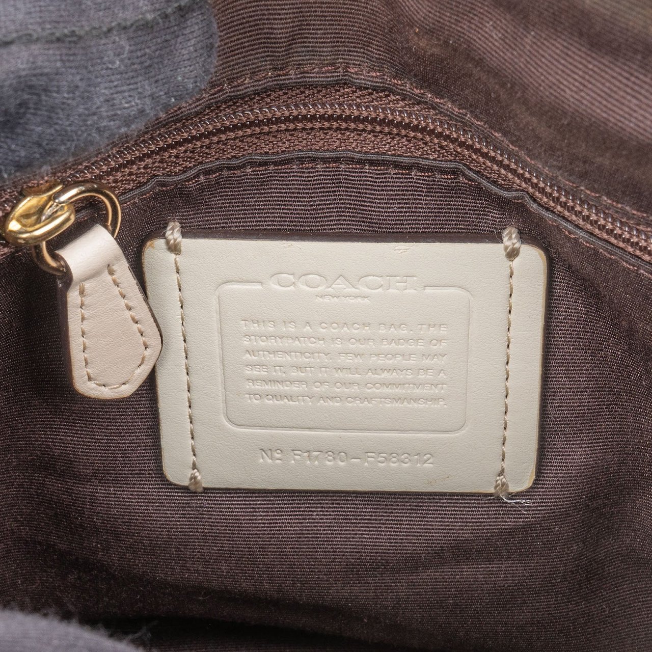 Coach Coach Monogram Signature Rowan Satchel Handbag Beige