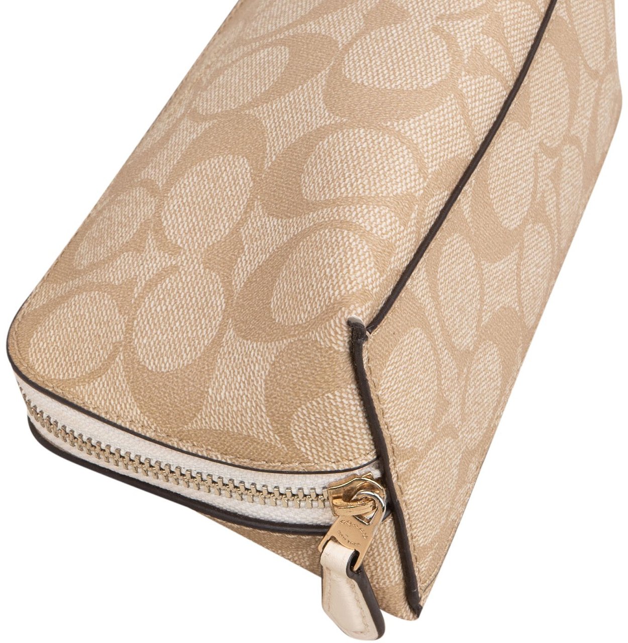Coach Monogram Signature Cosmetic Pouch Beige