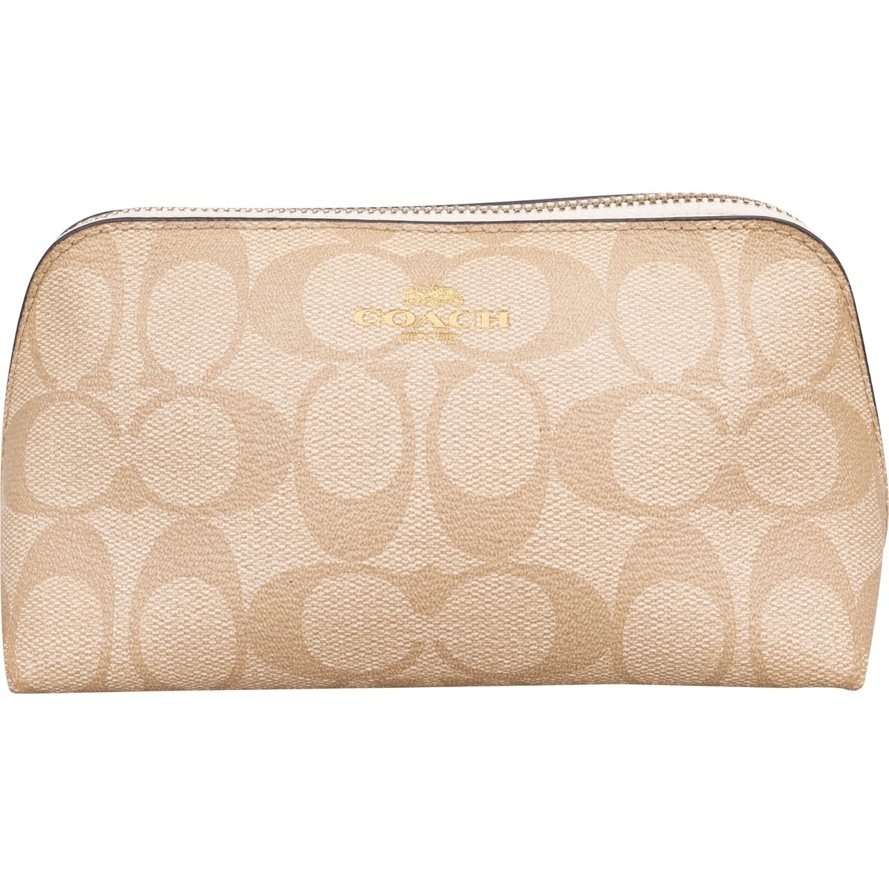 Coach Monogram Signature Cosmetic Pouch Beige