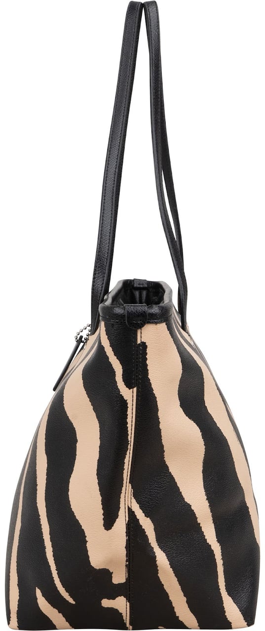 Coach Zebra Print City Shopper Shoulder Bag Zwart