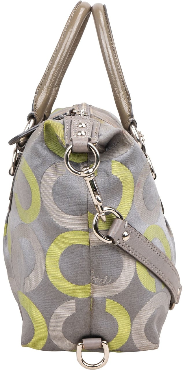 Coach Coach Madison Op Art Sabrina Sateen Satchel Handbag Divers
