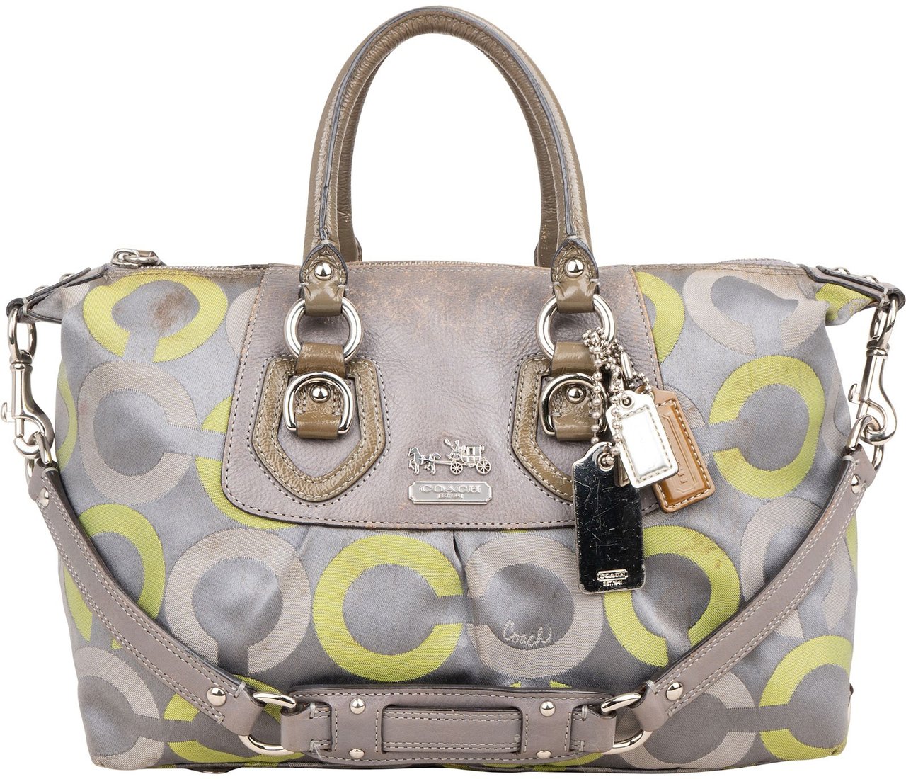 Coach Coach Madison Op Art Sabrina Sateen Satchel Handbag Divers