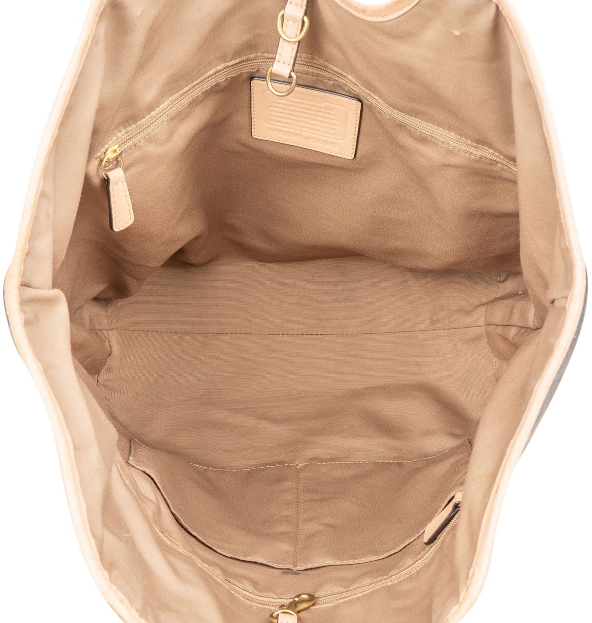 Coach Coach Monogram Signature Large Tote Shoulder Bag Bruin