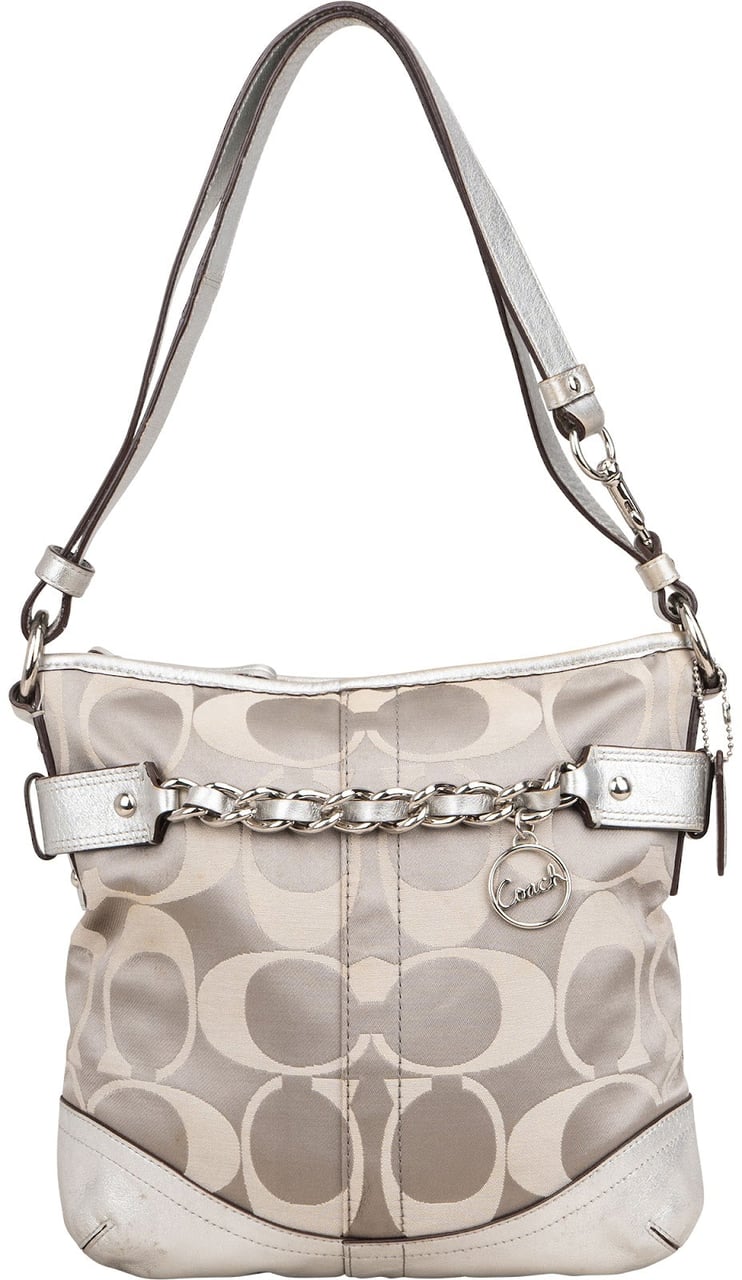 Coach Monogram Signature Glam Tote Shoulder Bag Divers