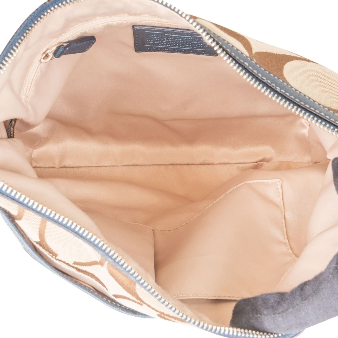 Coach Coach Monogram Signature Zoe Hobo Shoulder Bag Beige