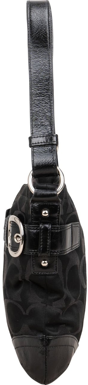Coach Coach Monogram Signature Buckle Tote Crossbody Bag Zwart