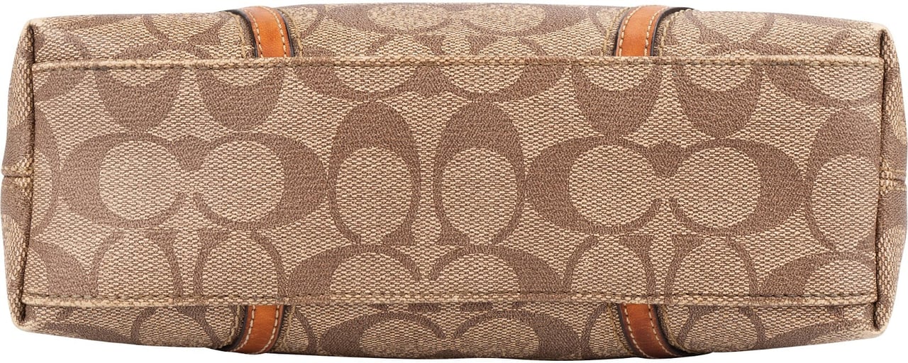 Coach Coach Monogram Signature Canvas Tote Handbag Bruin