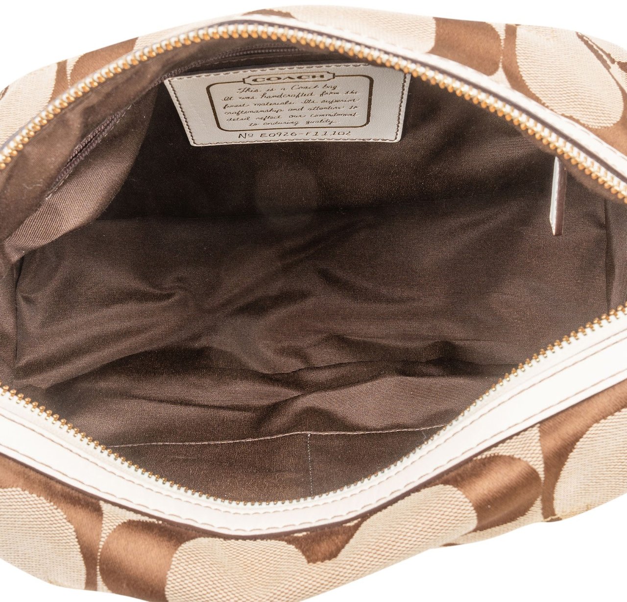 Coach Monogram Signature Stripe Duffle Shoulder Bag Bruin