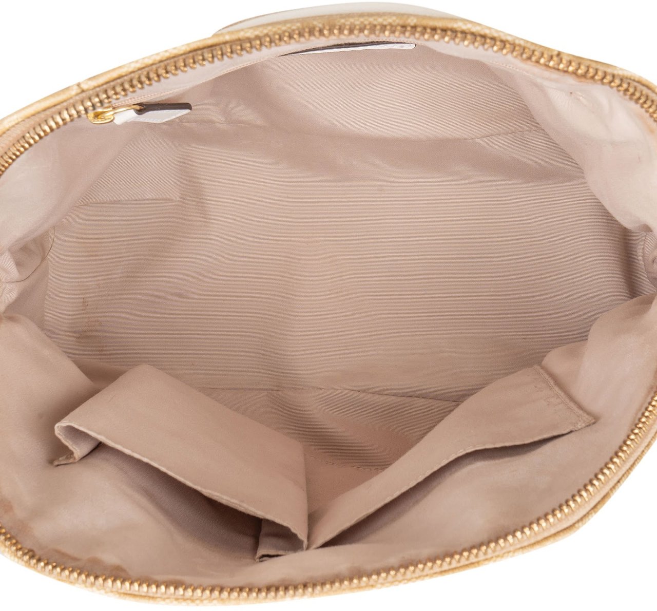 Coach Monogram Signature Coated Canvas Cora Satchel Handbag Beige
