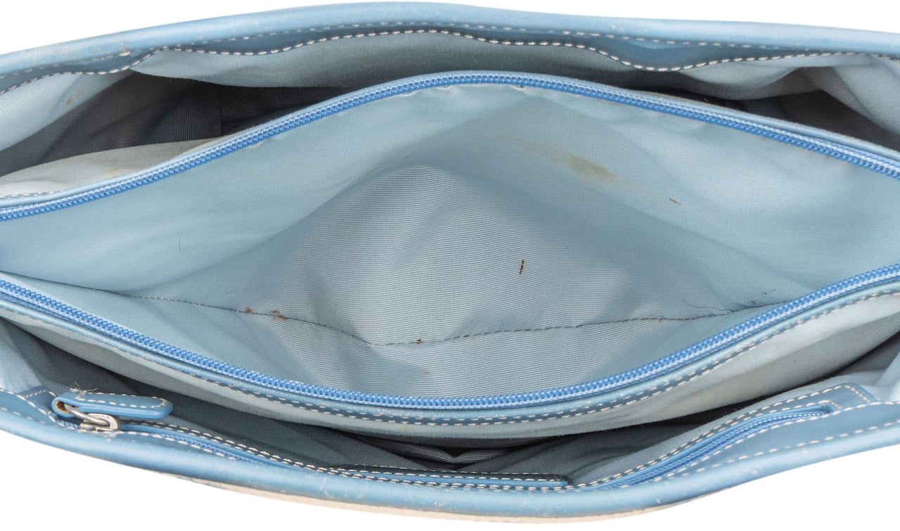 Coach Hamptons Weekend Straw Tote Handbag Blauw