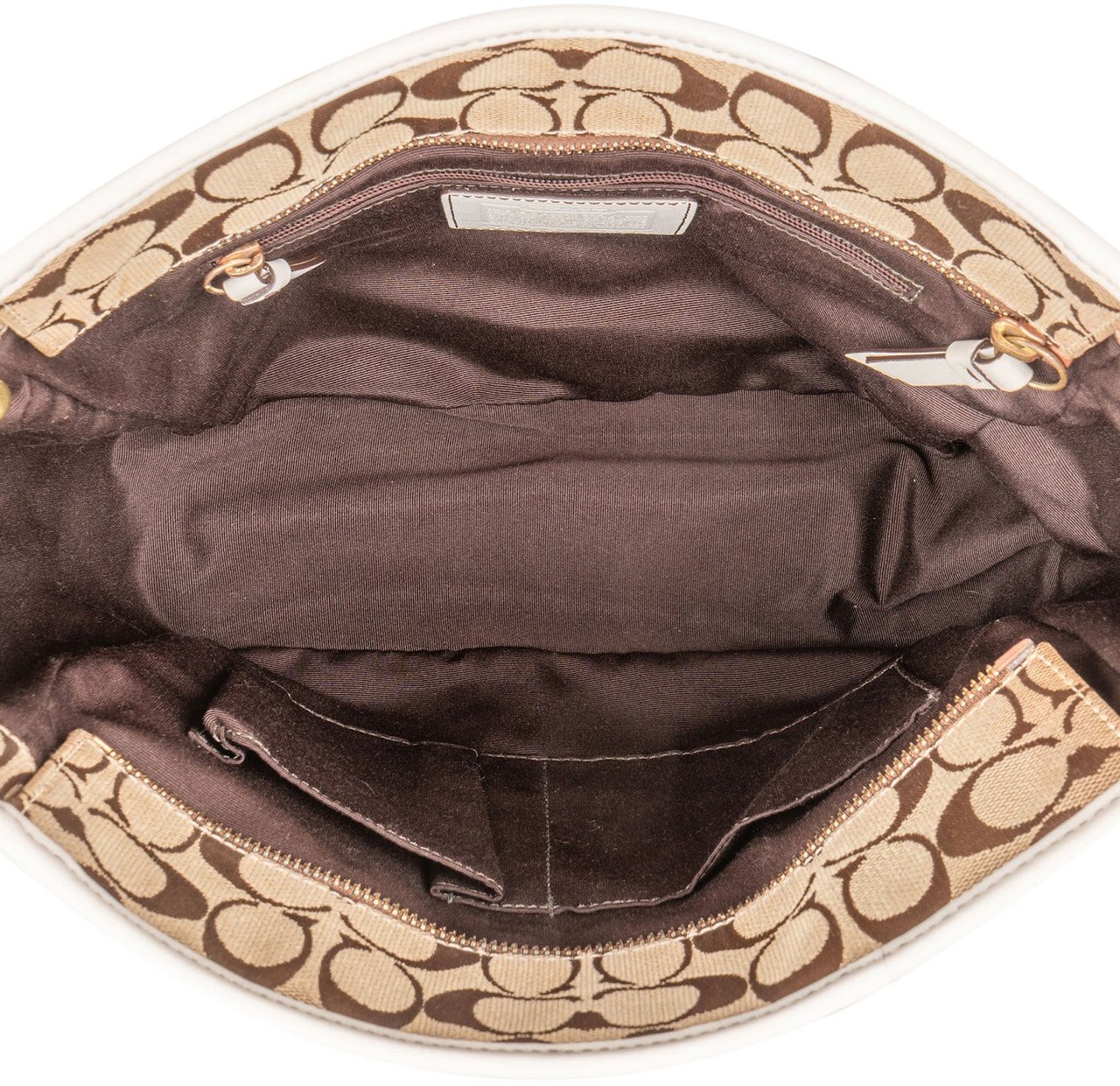 Coach Coach Monogram Signature Tote Shoulder Bag Bruin