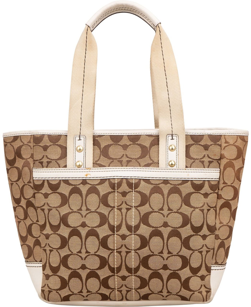 Coach Coach Monogram Signature Tote Shoulder Bag Bruin