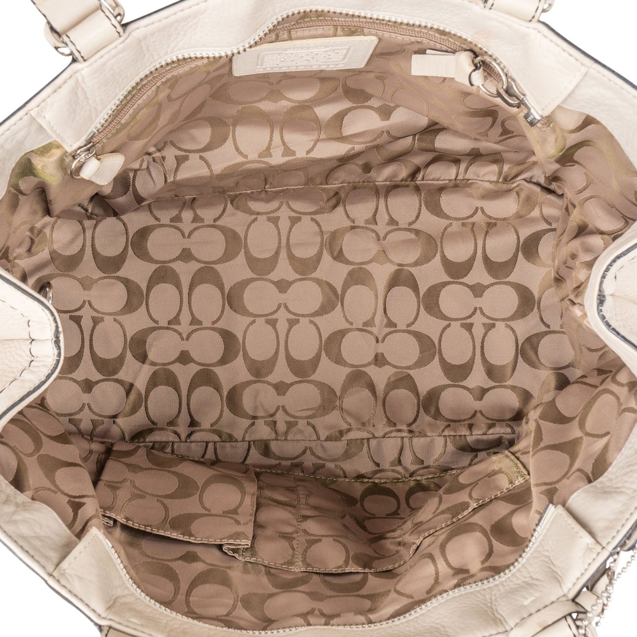 Coach Pebbled Leather Legacy Handbag Wit