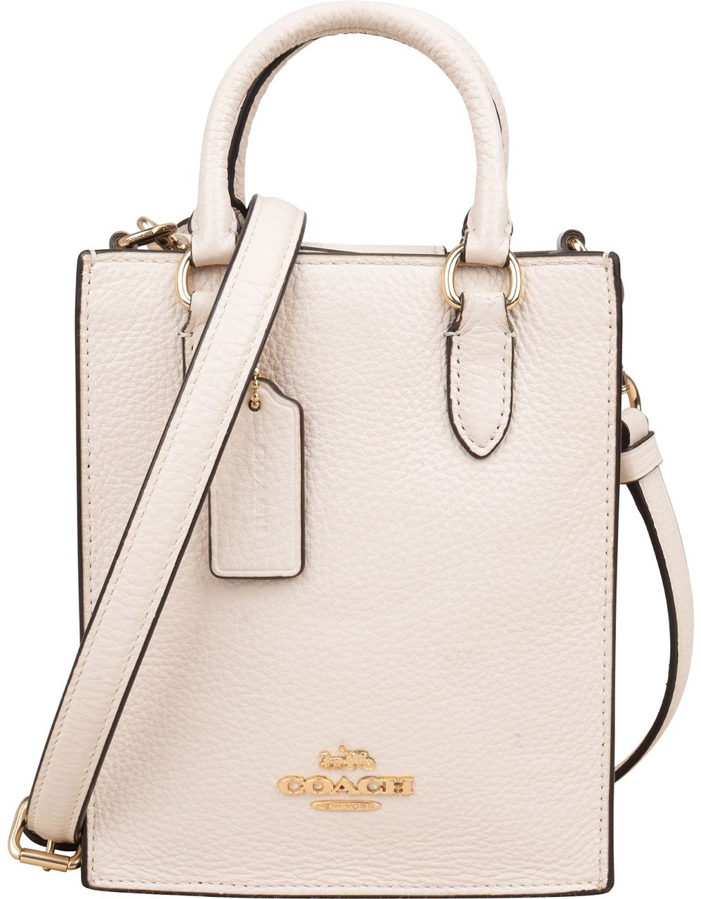 Coach Coach Pebbled Dempsey Mini North South Tote Crossbody Handbag Wit