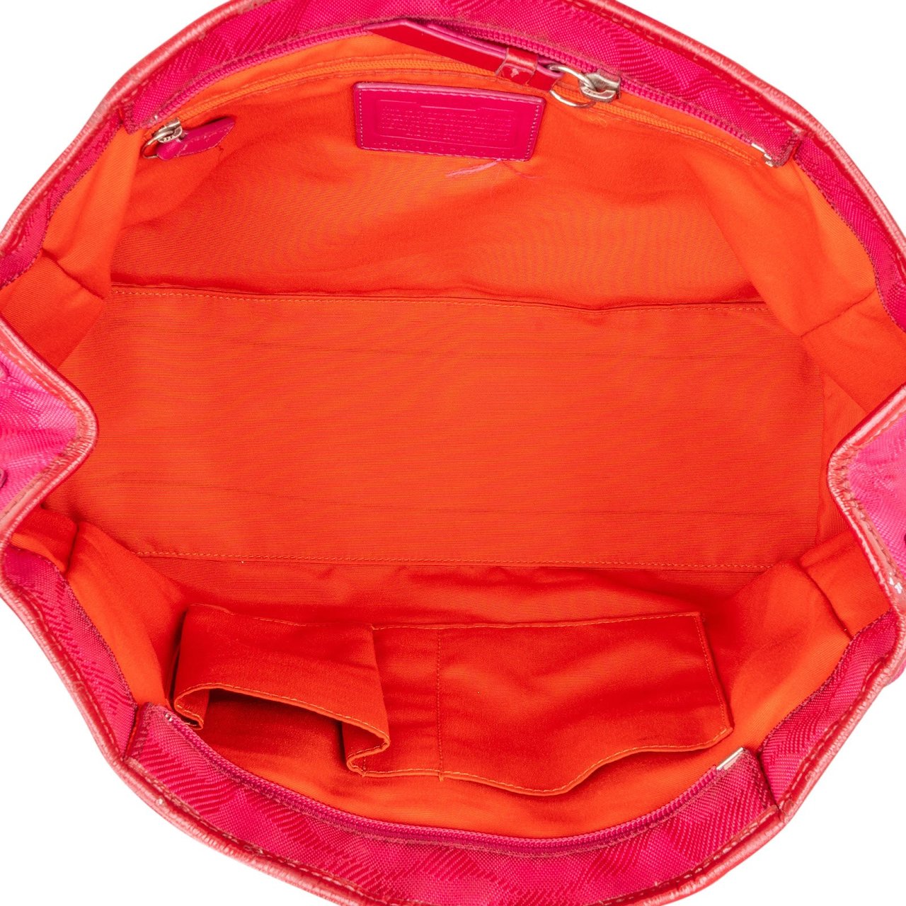 Coach Monogram Optic Signature Fabric Satchel Shoulder Bag Roze