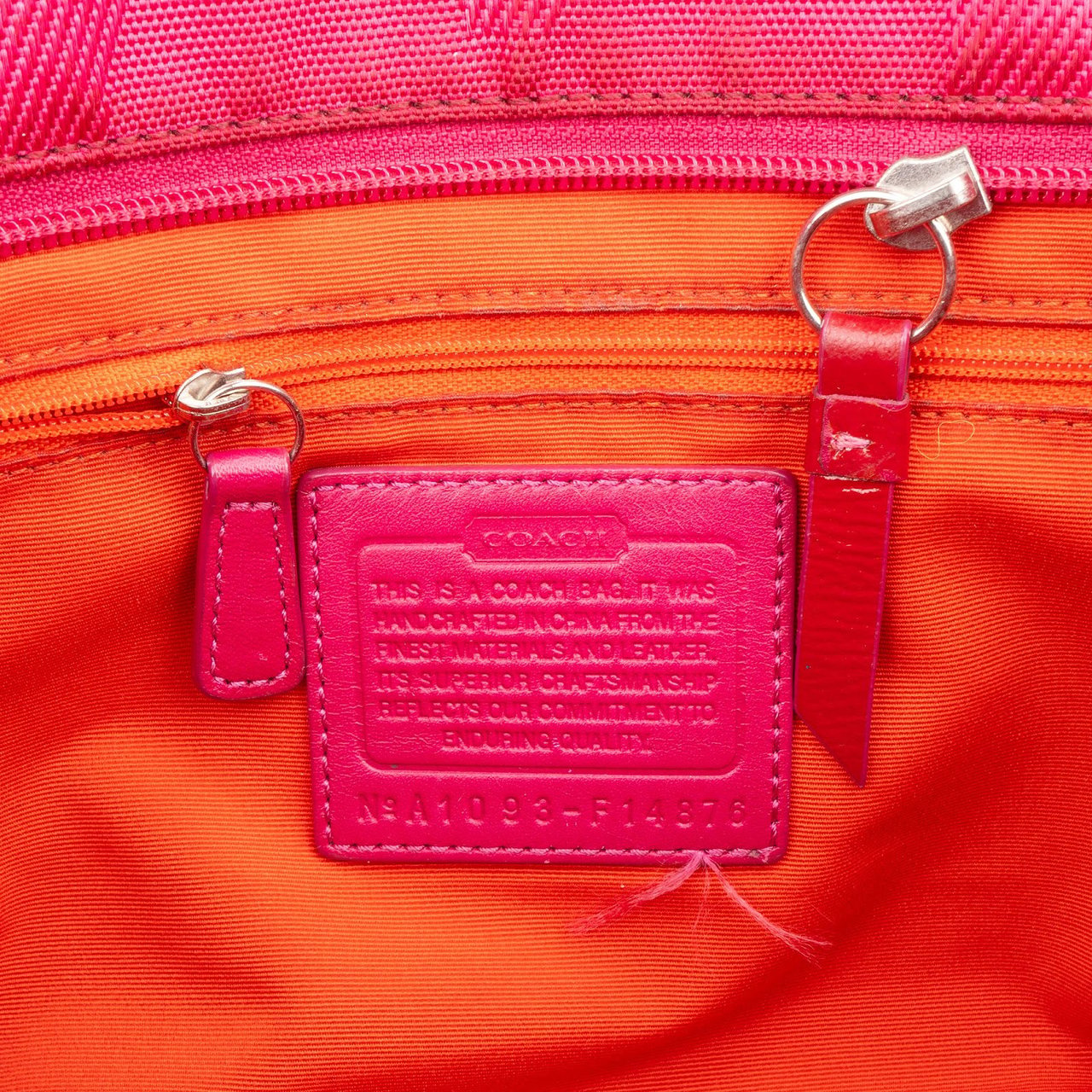Coach Monogram Optic Signature Fabric Satchel Shoulder Bag Roze