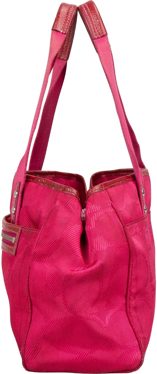 Coach Monogram Optic Signature Fabric Satchel Shoulder Bag Roze
