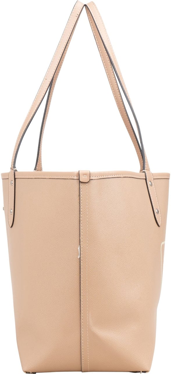 Coach Crossgrain Reversible City Tote Shoulder Bag Beige