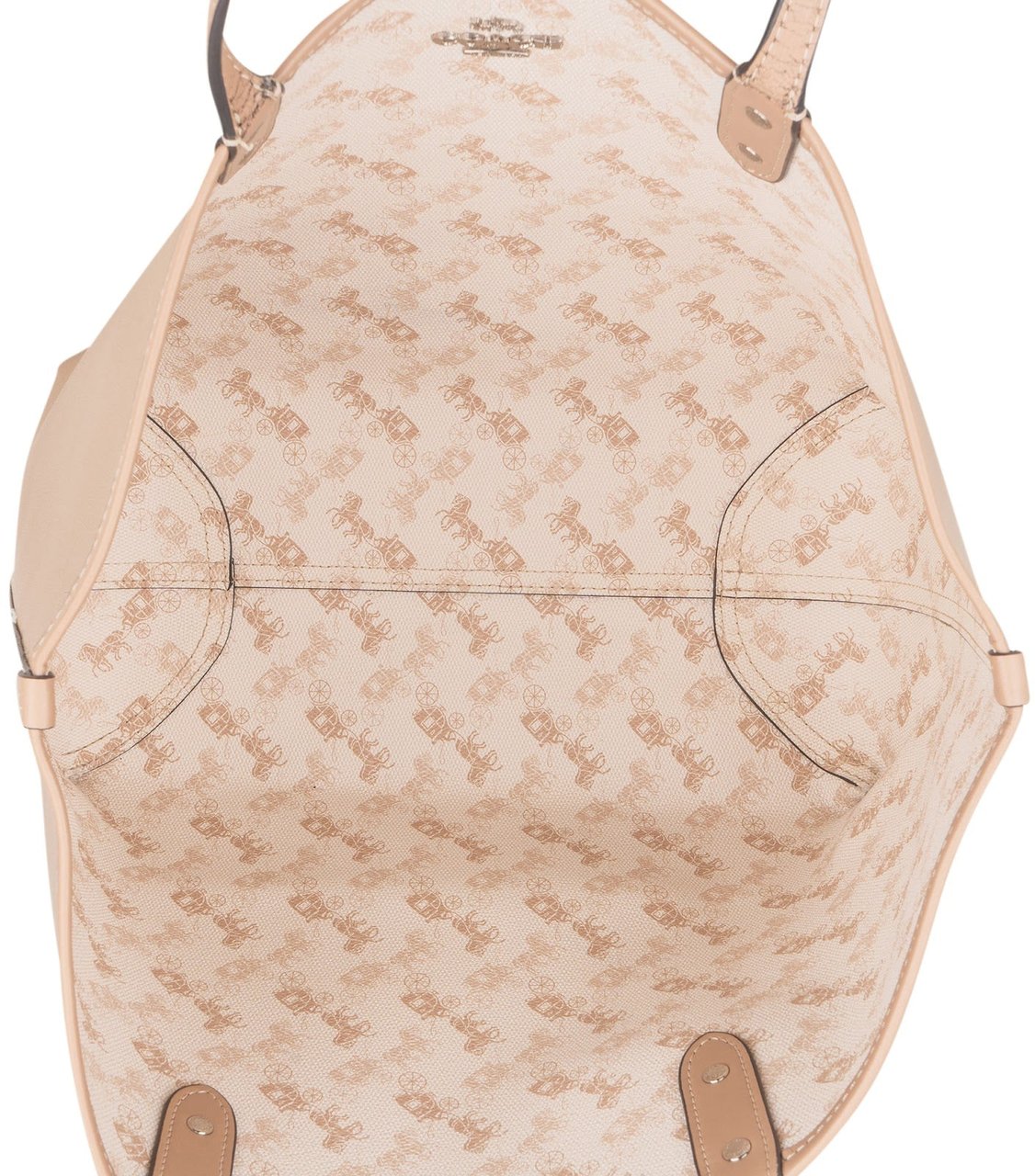 Coach Crossgrain Reversible City Tote Shoulder Bag Beige
