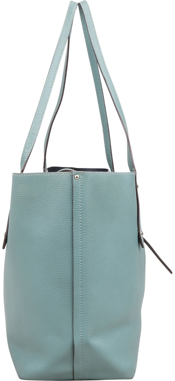 Coach Pebbled Leather Market Tote Shoulder Bag Lichtblauw