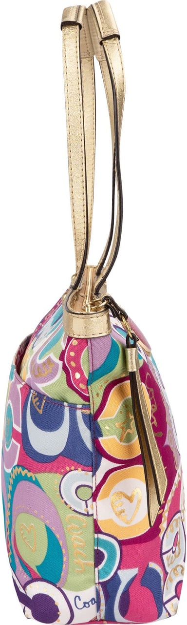 Coach Poppy Pop Graffiti Glam Tote Shoulder Bag Divers