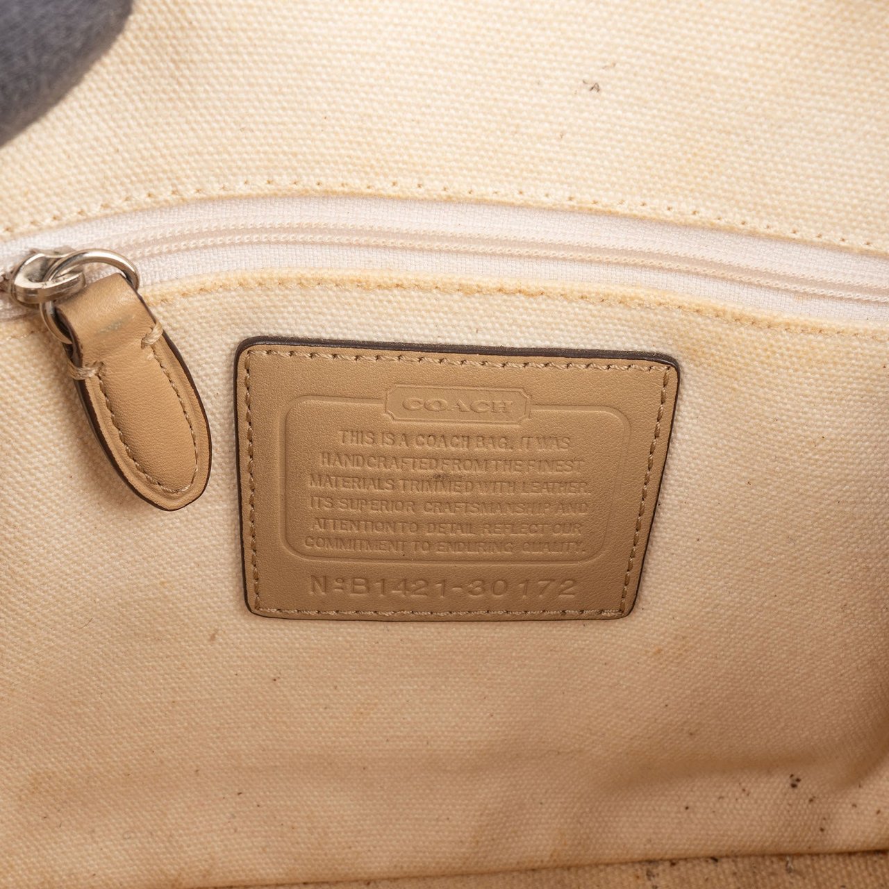 Coach Colorblock Stripe Mini Dome Satchel Handbag Beige