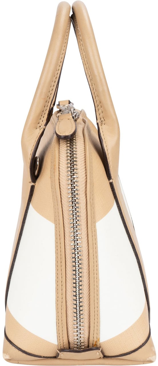 Coach Colorblock Stripe Mini Dome Satchel Handbag Beige
