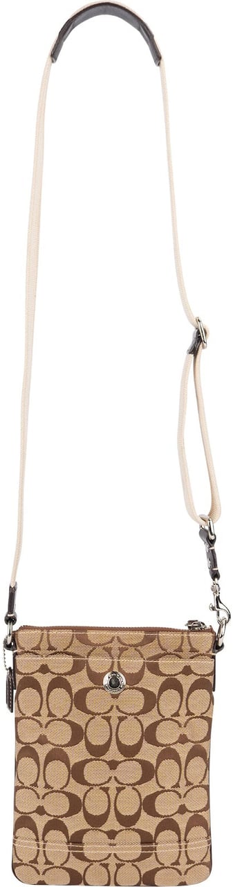 Coach Coach Monogram Signature File Crossbody Bag Bruin