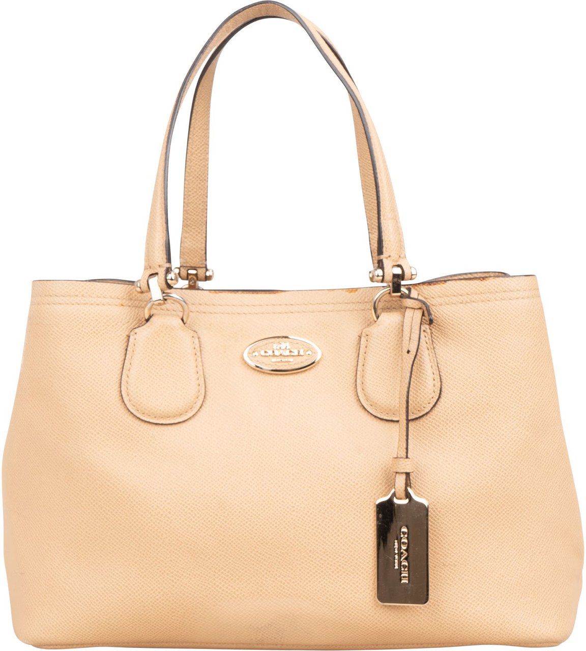 Coach Crossgrain Small Margot Carryall Handbag Beige