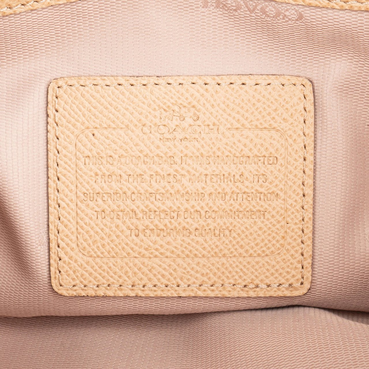 Coach Crossgrain Small Margot Carryall Handbag Beige