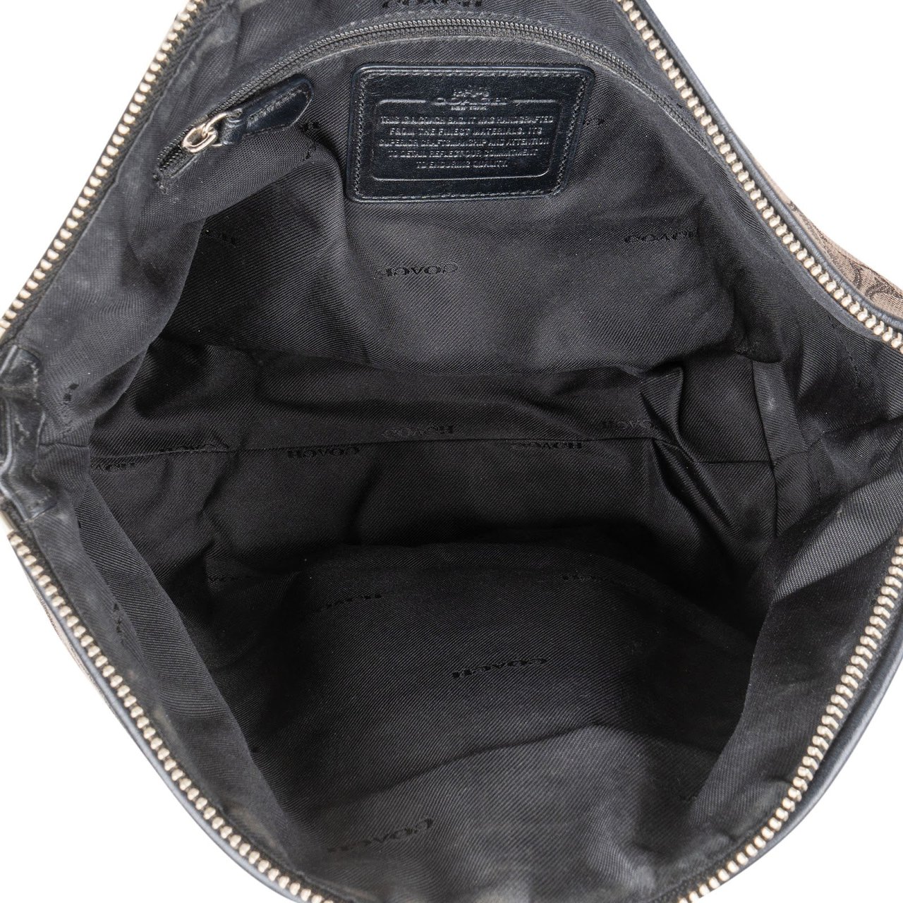Coach Monogram Signature Canvas Prairie Satchel Handbag Zwart