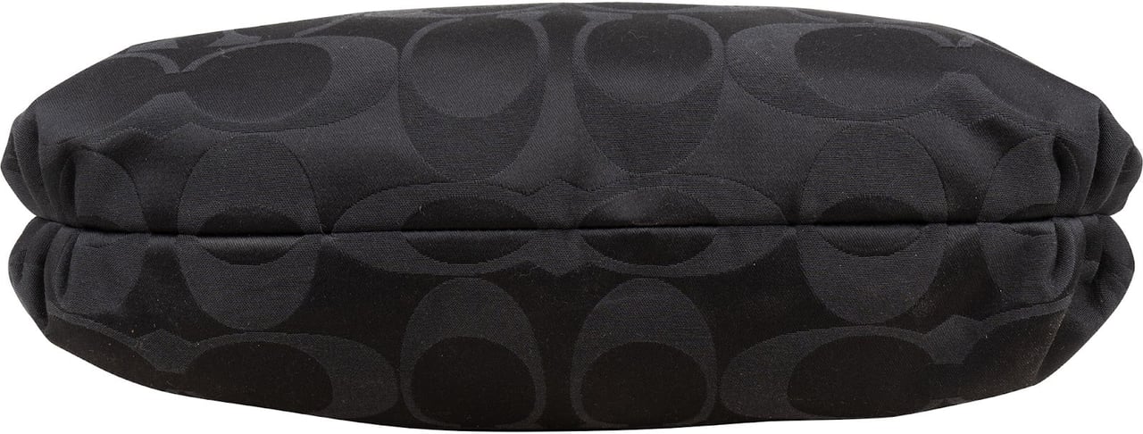 Coach Monogram Signature Sateen Poppy Convertible Handbag Zwart