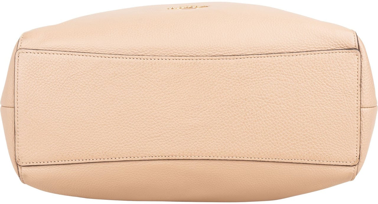 Coach Pebbled Leather Edie Shoulder Bag Beige