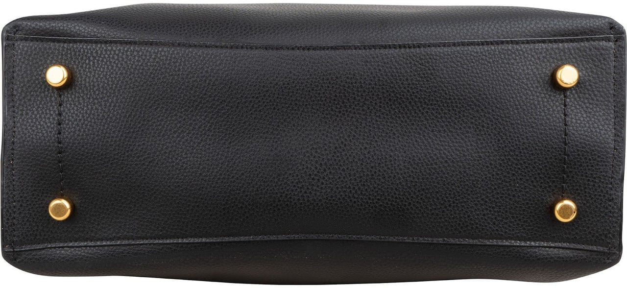 Coach Pebbled Leather Willow Tote Shoulder Bag Zwart