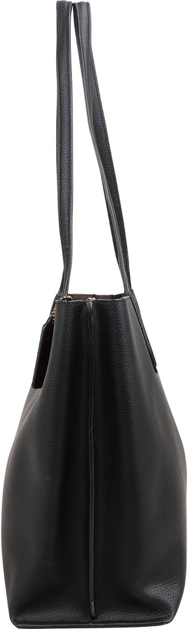 Coach Pebbled Leather Willow Tote Shoulder Bag Zwart