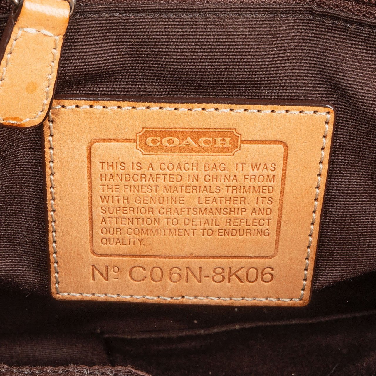 Coach Monogram Signature Canvas Hampton Carryall Handbag Bruin