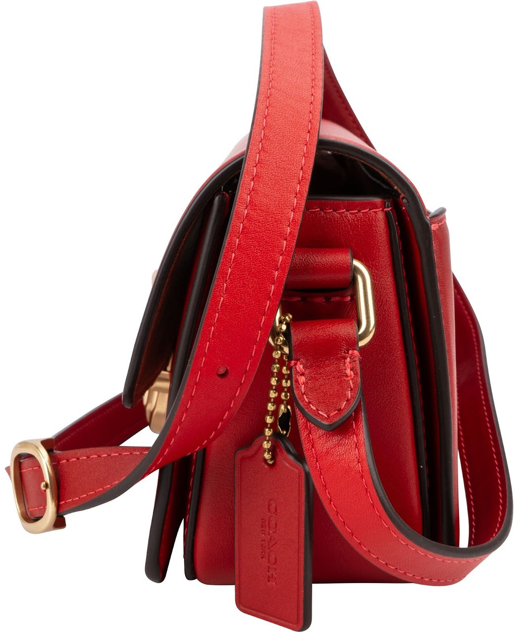 Coach Red Leather Studio Shoulder Crossbody Bag Rood
