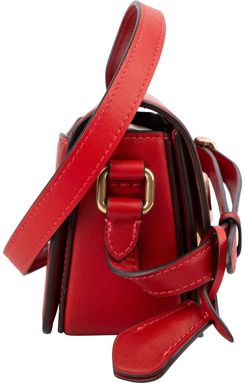 Coach Red Leather Studio Shoulder Crossbody Bag Rood